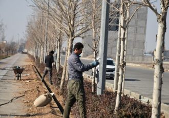 اجرای عملیات مرمت و اصلاح سیستم روشنایی بوستان جوانمرد شهر گلسار